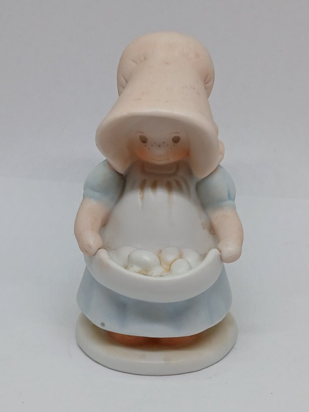 Vintage "Circle of Friends" Ceramic Girl with Basket Figurine by Masterpiece